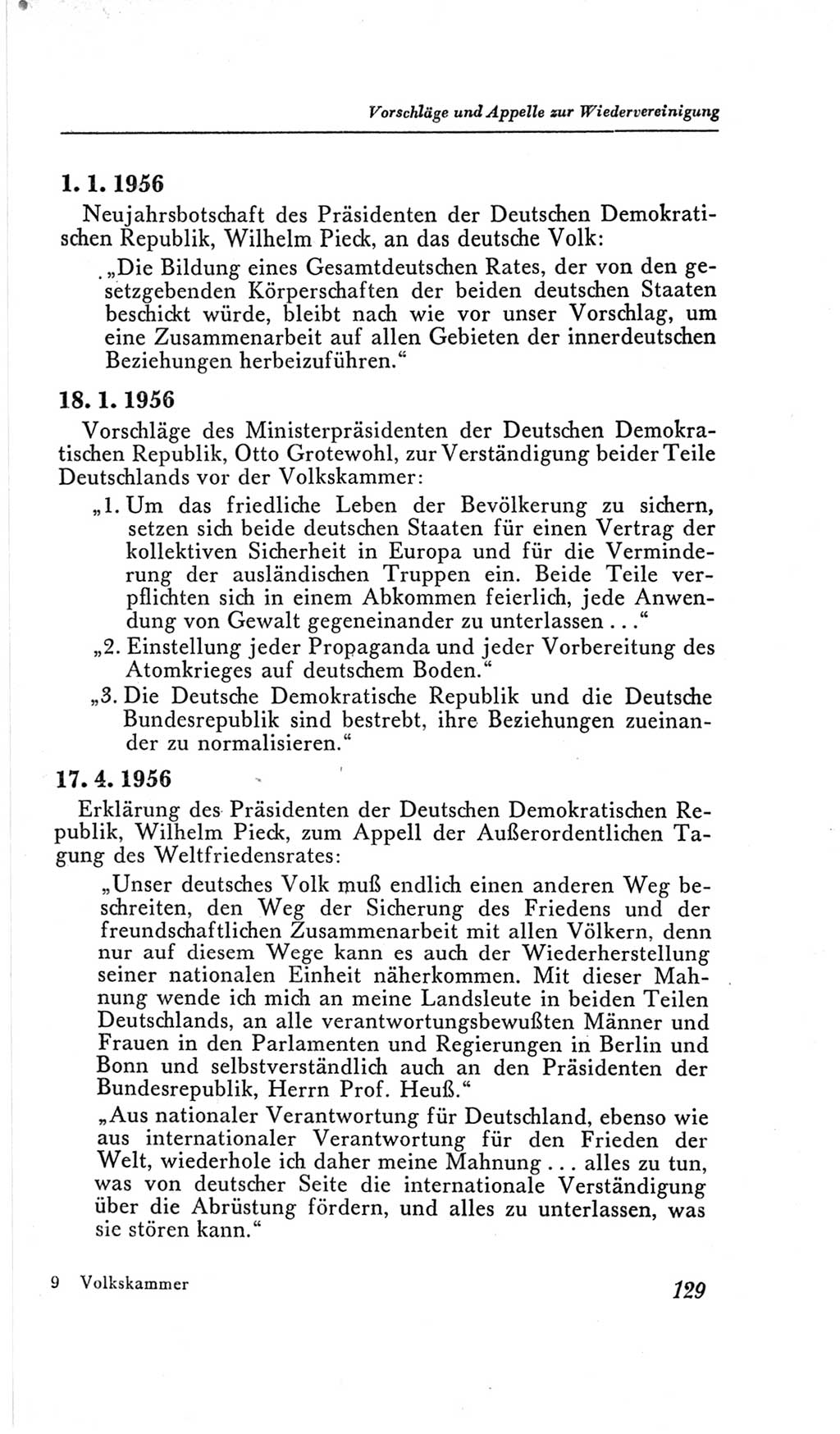 Handbuch der Volkskammer (VK) der Deutschen Demokratischen Republik (DDR), 2. Wahlperiode 1954-1958, Seite 129 (Hdb. VK. DDR, 2. WP. 1954-1958, S. 129)