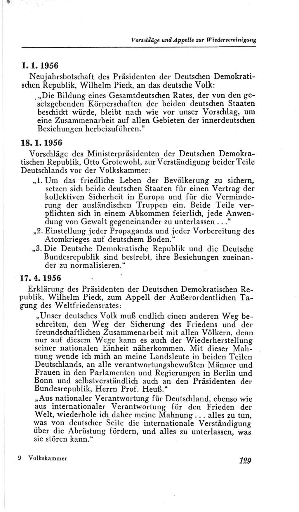 Handbuch der Volkskammer (VK) der Deutschen Demokratischen Republik (DDR), 2. Wahlperiode 1954-1958, Seite 129 (Hdb. VK. DDR, 2. WP. 1954-1958, S. 129)