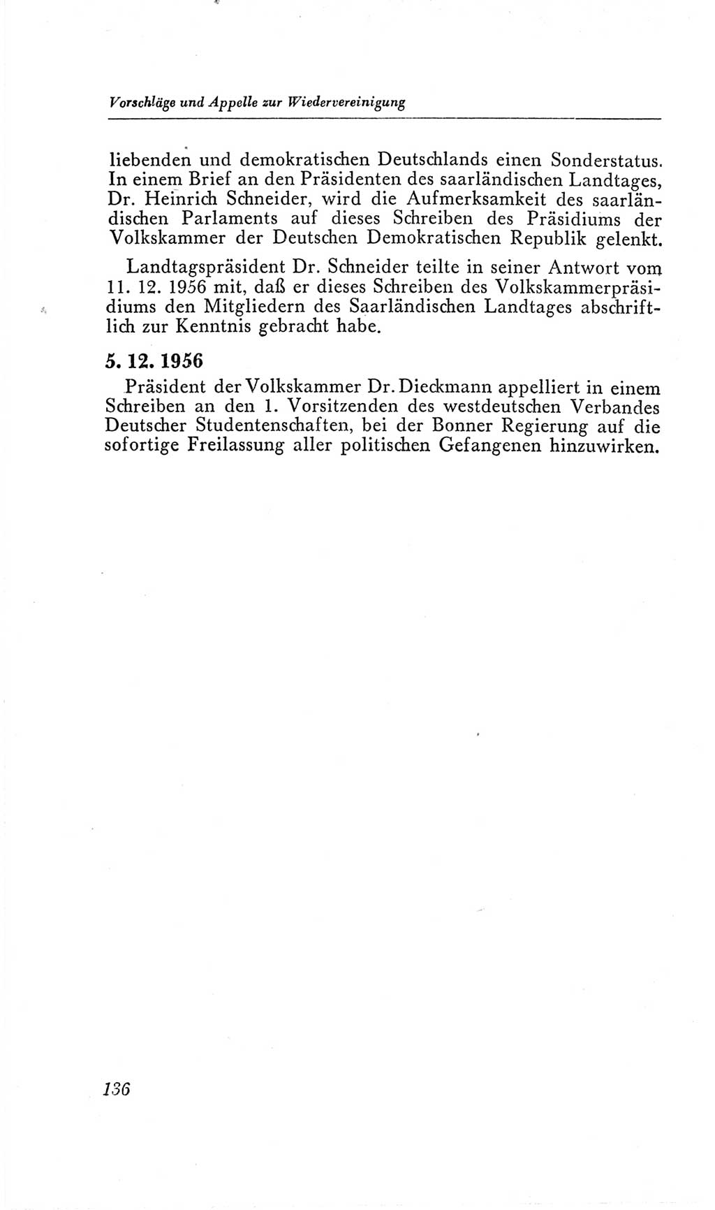 Handbuch der Volkskammer (VK) der Deutschen Demokratischen Republik (DDR), 2. Wahlperiode 1954-1958, Seite 136 (Hdb. VK. DDR, 2. WP. 1954-1958, S. 136)