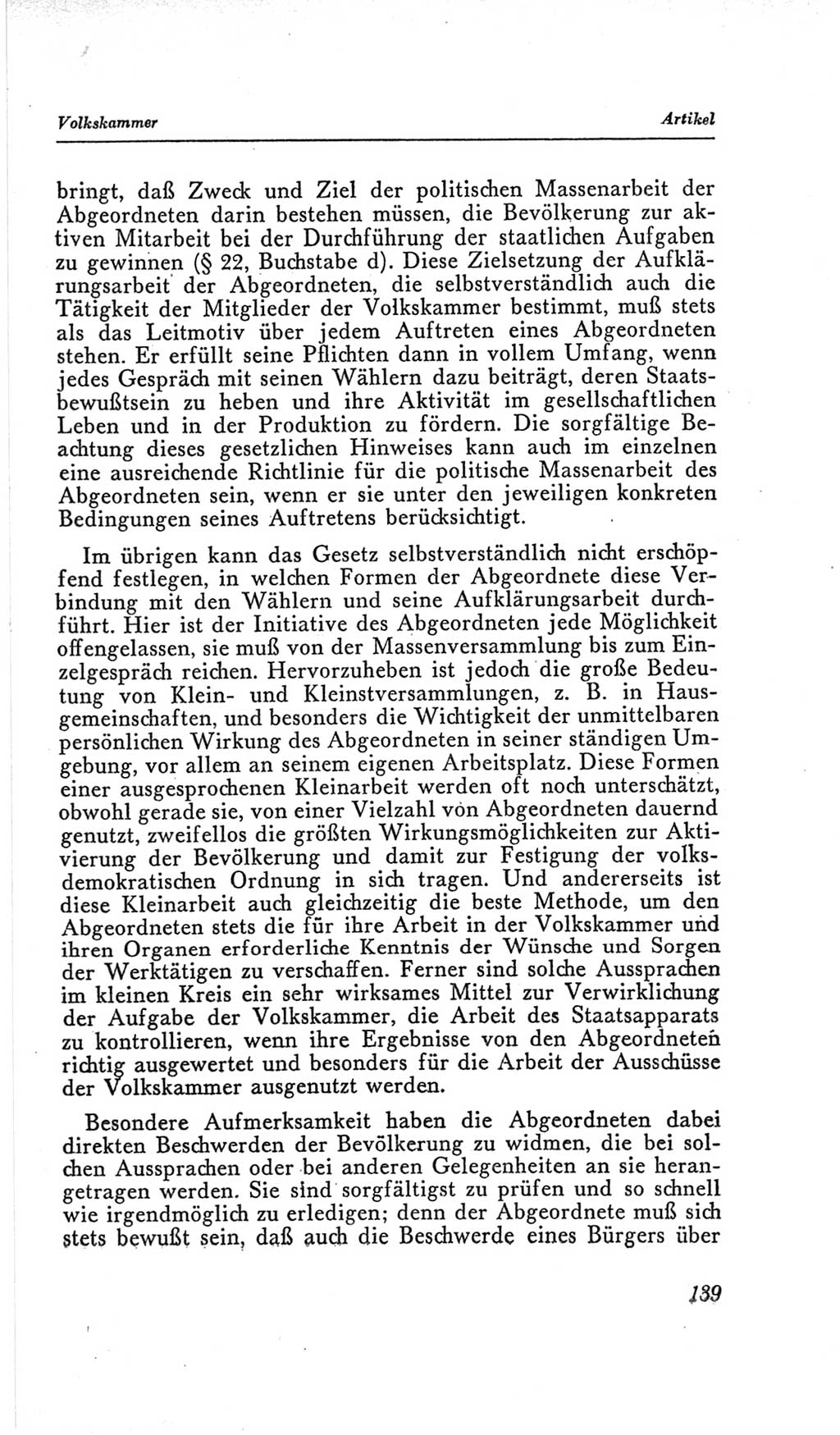 Handbuch der Volkskammer (VK) der Deutschen Demokratischen Republik (DDR), 2. Wahlperiode 1954-1958, Seite 139 (Hdb. VK. DDR, 2. WP. 1954-1958, S. 139)