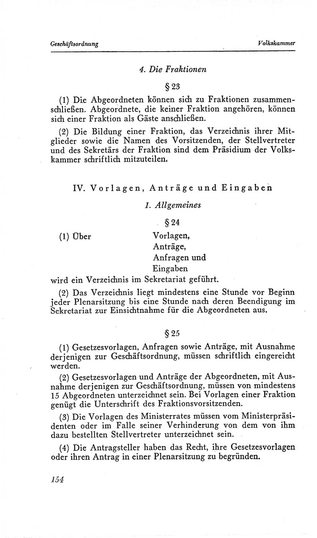 Handbuch der Volkskammer (VK) der Deutschen Demokratischen Republik (DDR), 2. Wahlperiode 1954-1958, Seite 154 (Hdb. VK. DDR, 2. WP. 1954-1958, S. 154)