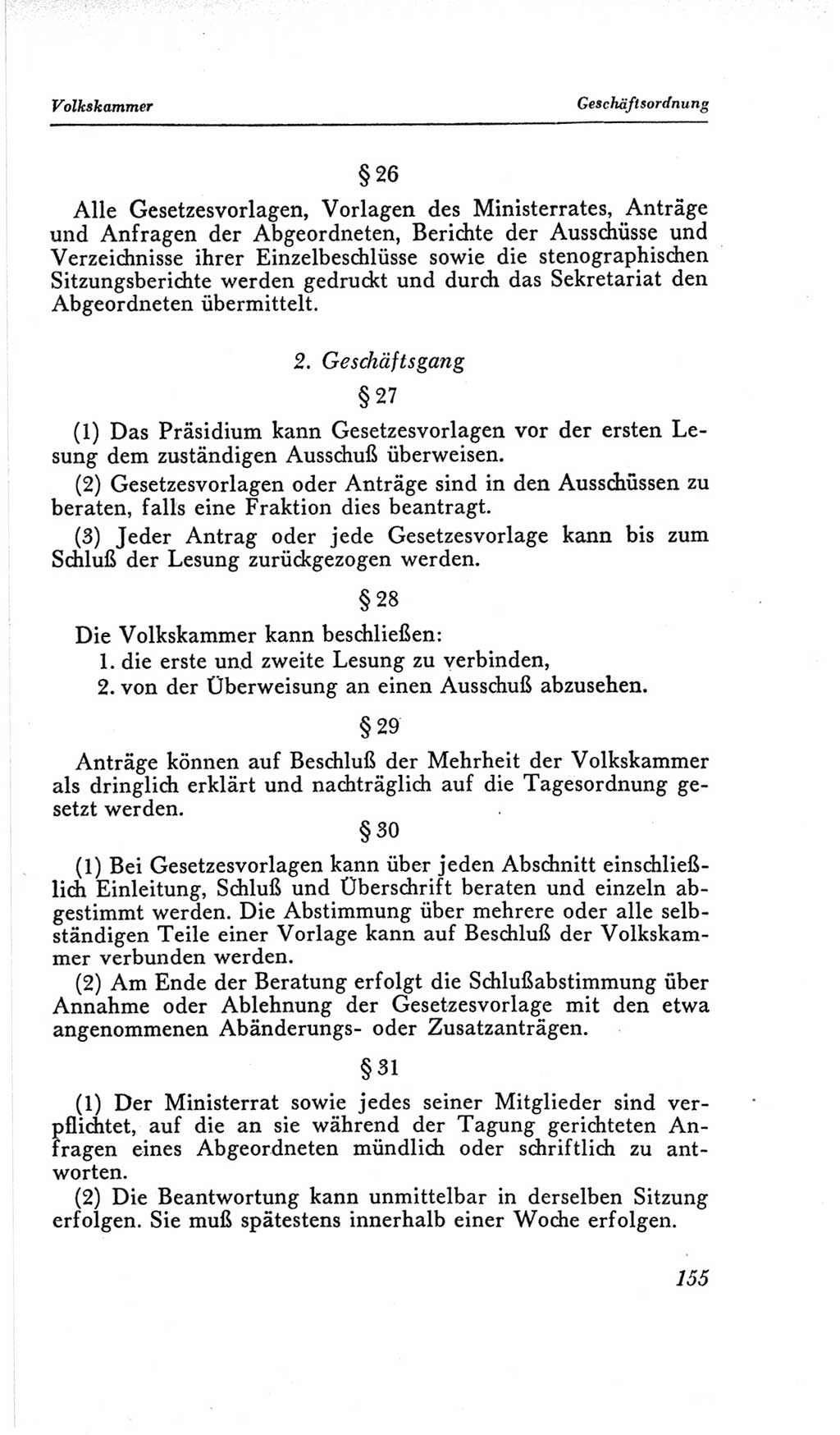 Handbuch der Volkskammer (VK) der Deutschen Demokratischen Republik (DDR), 2. Wahlperiode 1954-1958, Seite 155 (Hdb. VK. DDR, 2. WP. 1954-1958, S. 155)