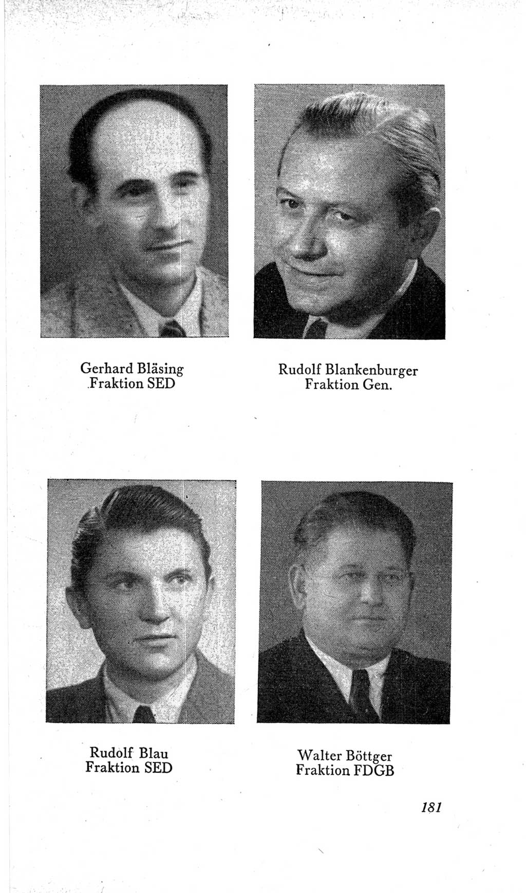 Handbuch der Volkskammer (VK) der Deutschen Demokratischen Republik (DDR), 2. Wahlperiode 1954-1958, Seite 181 (Hdb. VK. DDR, 2. WP. 1954-1958, S. 181)