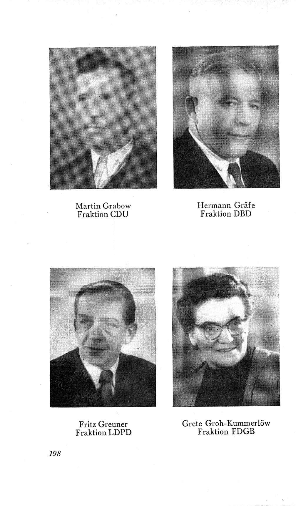 Handbuch der Volkskammer (VK) der Deutschen Demokratischen Republik (DDR), 2. Wahlperiode 1954-1958, Seite 198 (Hdb. VK. DDR, 2. WP. 1954-1958, S. 198)