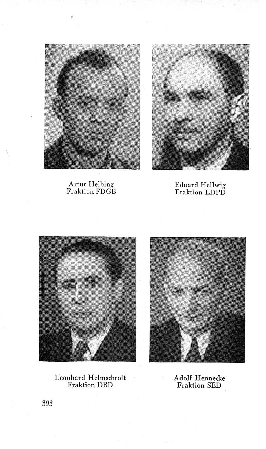 Handbuch der Volkskammer (VK) der Deutschen Demokratischen Republik (DDR), 2. Wahlperiode 1954-1958, Seite 202 (Hdb. VK. DDR, 2. WP. 1954-1958, S. 202)
