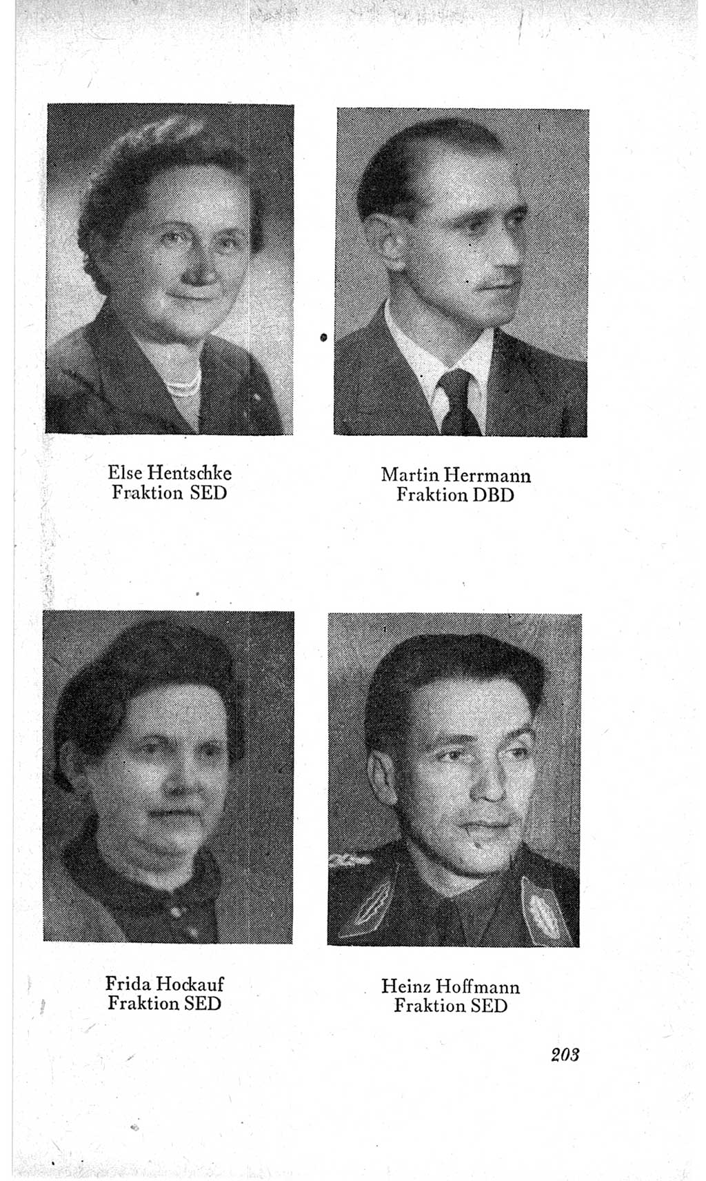 Handbuch der Volkskammer (VK) der Deutschen Demokratischen Republik (DDR), 2. Wahlperiode 1954-1958, Seite 203 (Hdb. VK. DDR, 2. WP. 1954-1958, S. 203)
