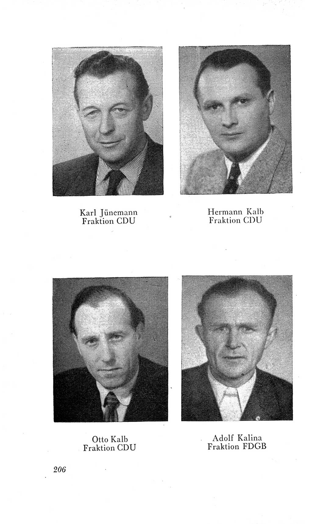 Handbuch der Volkskammer (VK) der Deutschen Demokratischen Republik (DDR), 2. Wahlperiode 1954-1958, Seite 206 (Hdb. VK. DDR, 2. WP. 1954-1958, S. 206)