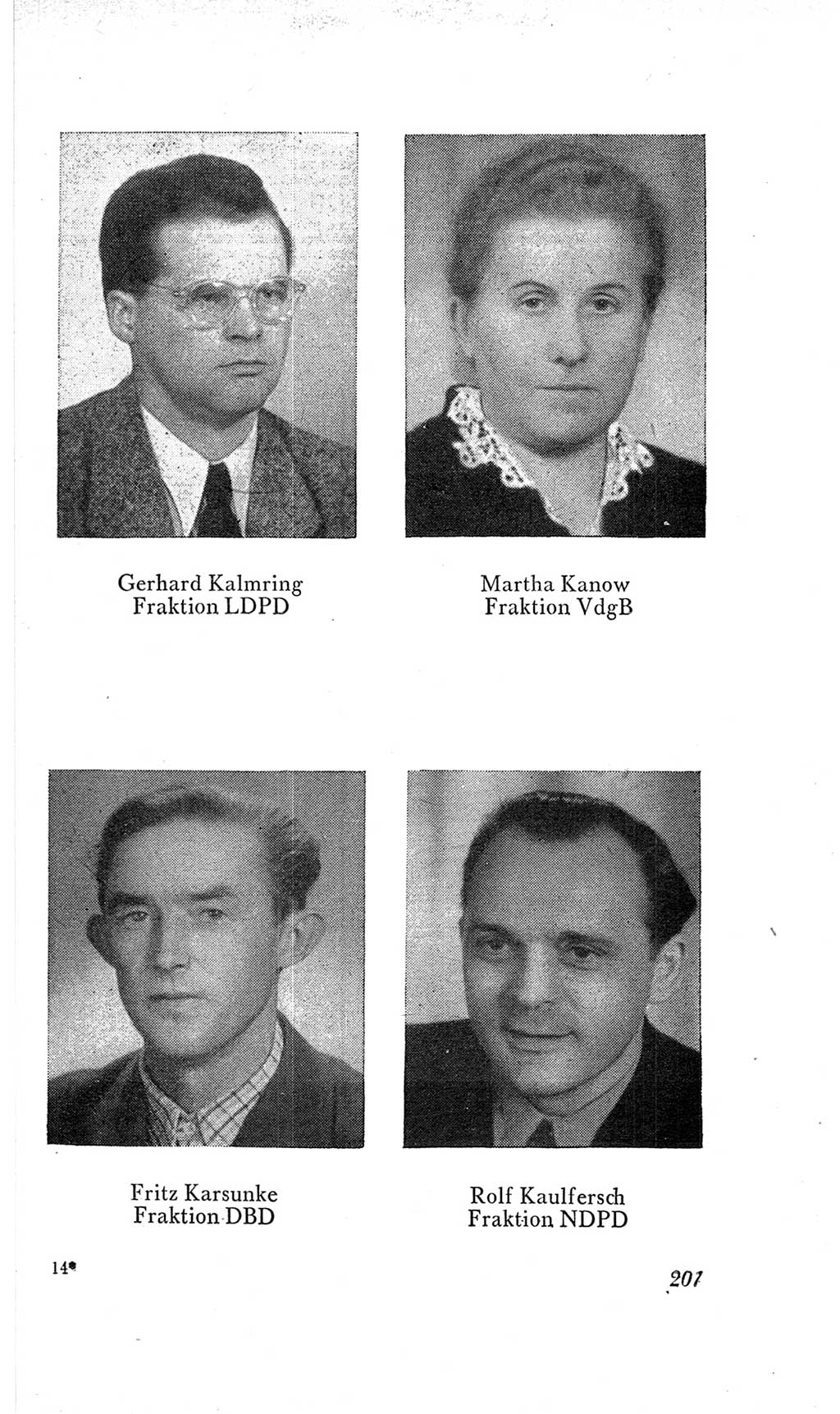 Handbuch der Volkskammer (VK) der Deutschen Demokratischen Republik (DDR), 2. Wahlperiode 1954-1958, Seite 207 (Hdb. VK. DDR, 2. WP. 1954-1958, S. 207)