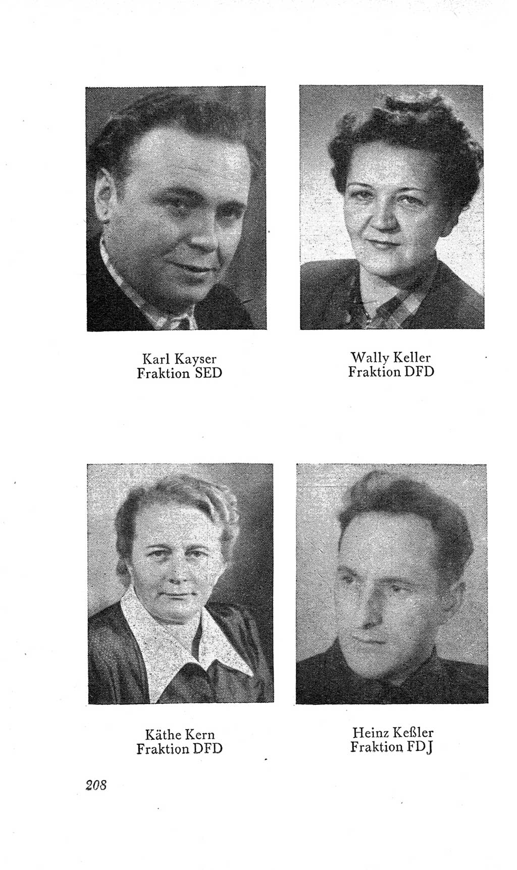 Handbuch der Volkskammer (VK) der Deutschen Demokratischen Republik (DDR), 2. Wahlperiode 1954-1958, Seite 208 (Hdb. VK. DDR, 2. WP. 1954-1958, S. 208)
