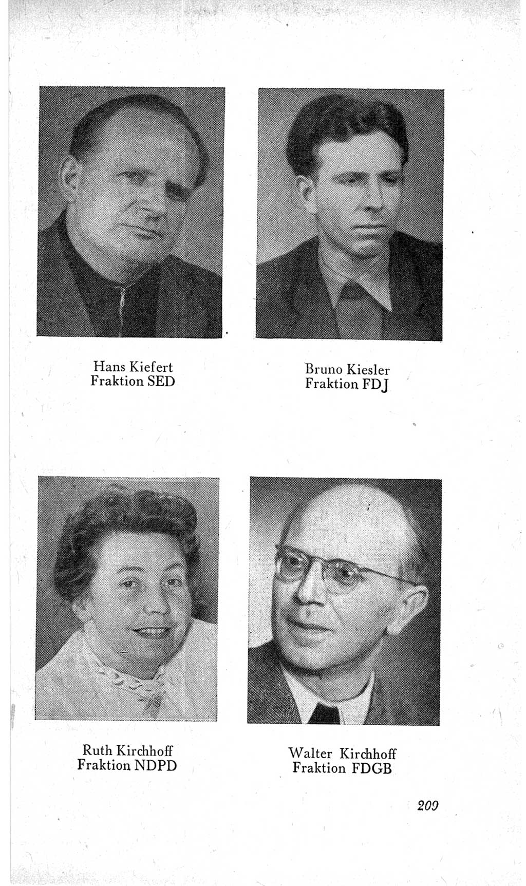 Handbuch der Volkskammer (VK) der Deutschen Demokratischen Republik (DDR), 2. Wahlperiode 1954-1958, Seite 209 (Hdb. VK. DDR, 2. WP. 1954-1958, S. 209)