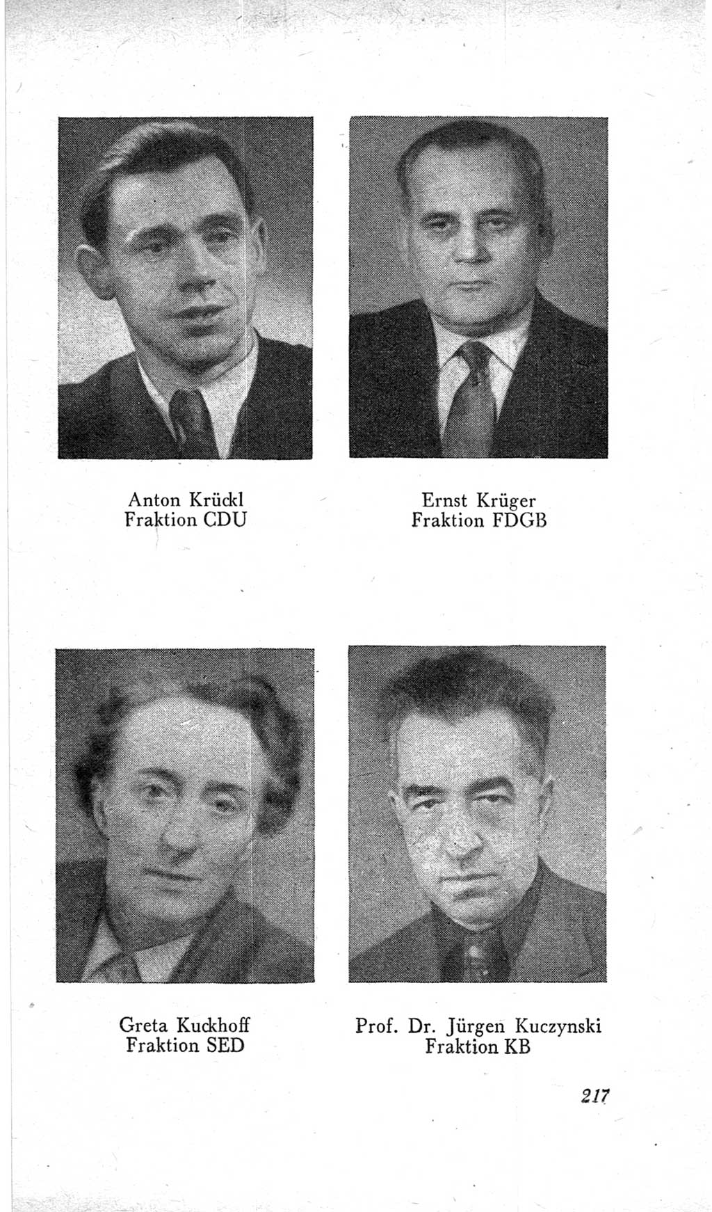 Handbuch der Volkskammer (VK) der Deutschen Demokratischen Republik (DDR), 2. Wahlperiode 1954-1958, Seite 217 (Hdb. VK. DDR, 2. WP. 1954-1958, S. 217)