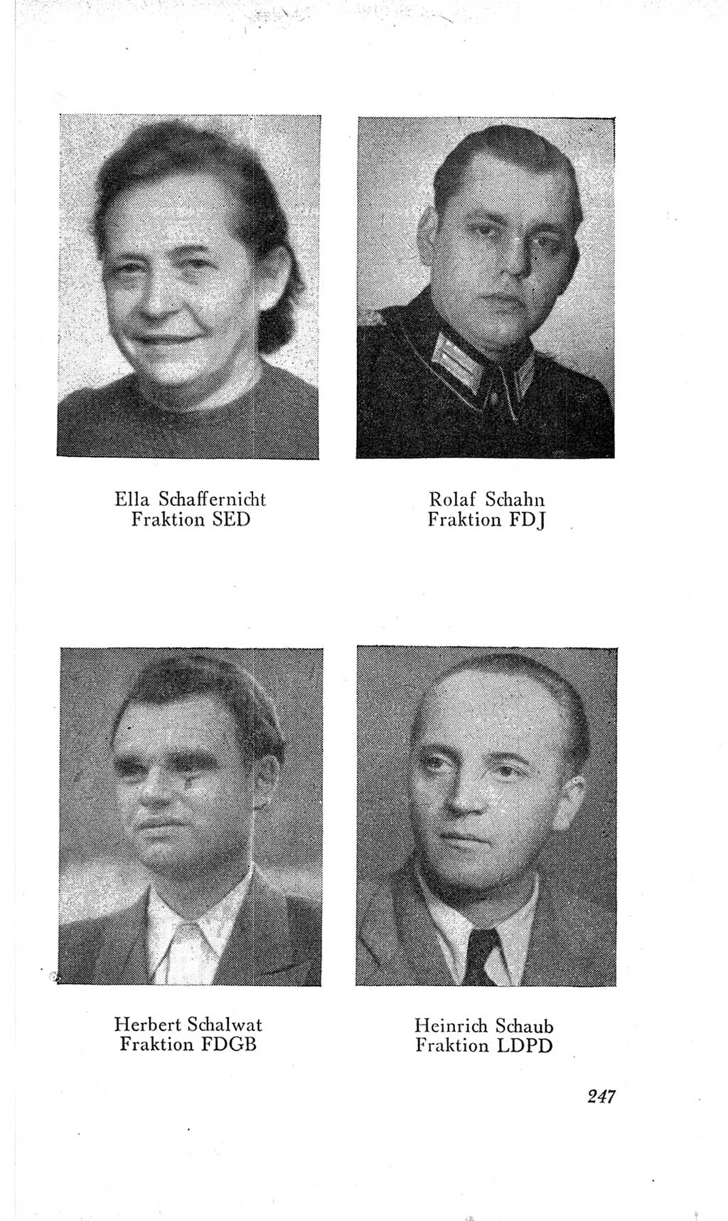 Handbuch der Volkskammer (VK) der Deutschen Demokratischen Republik (DDR), 2. Wahlperiode 1954-1958, Seite 247 (Hdb. VK. DDR, 2. WP. 1954-1958, S. 247)