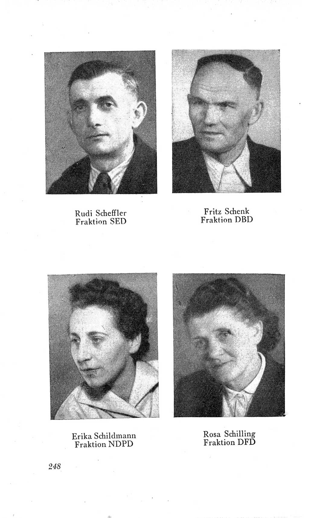 Handbuch der Volkskammer (VK) der Deutschen Demokratischen Republik (DDR), 2. Wahlperiode 1954-1958, Seite 248 (Hdb. VK. DDR, 2. WP. 1954-1958, S. 248)