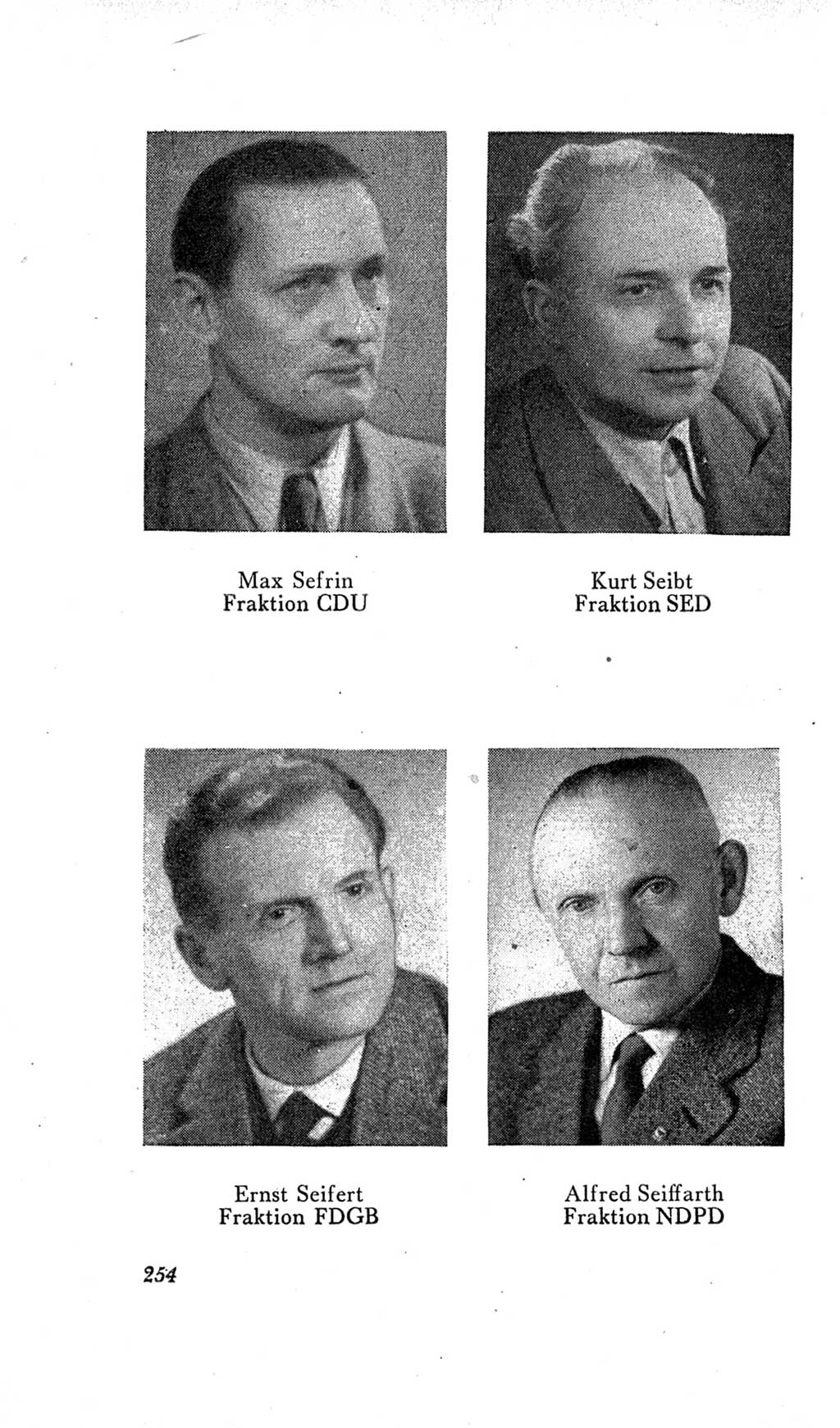 Handbuch der Volkskammer (VK) der Deutschen Demokratischen Republik (DDR), 2. Wahlperiode 1954-1958, Seite 254 (Hdb. VK. DDR, 2. WP. 1954-1958, S. 254)