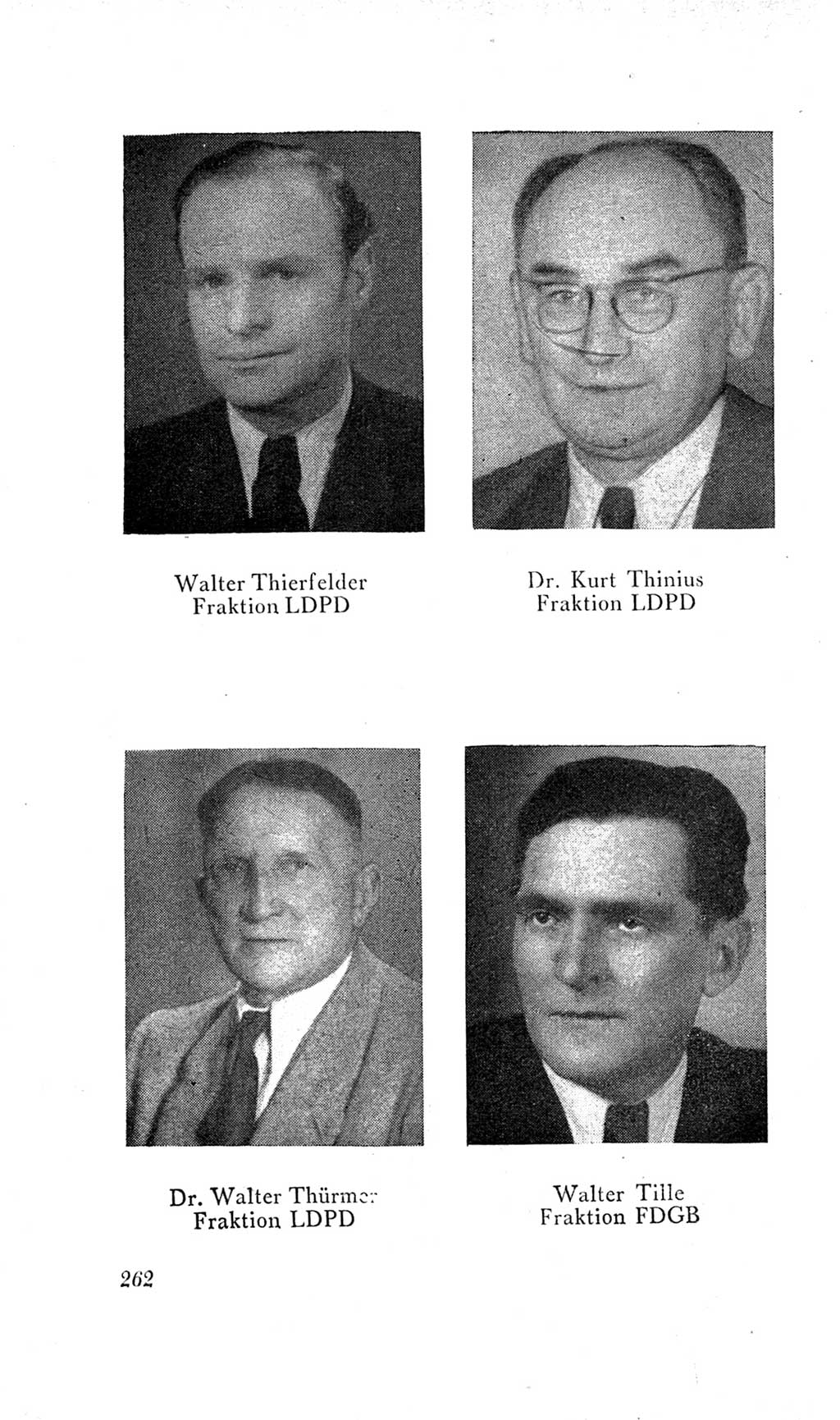 Handbuch der Volkskammer (VK) der Deutschen Demokratischen Republik (DDR), 2. Wahlperiode 1954-1958, Seite 262 (Hdb. VK. DDR, 2. WP. 1954-1958, S. 262)