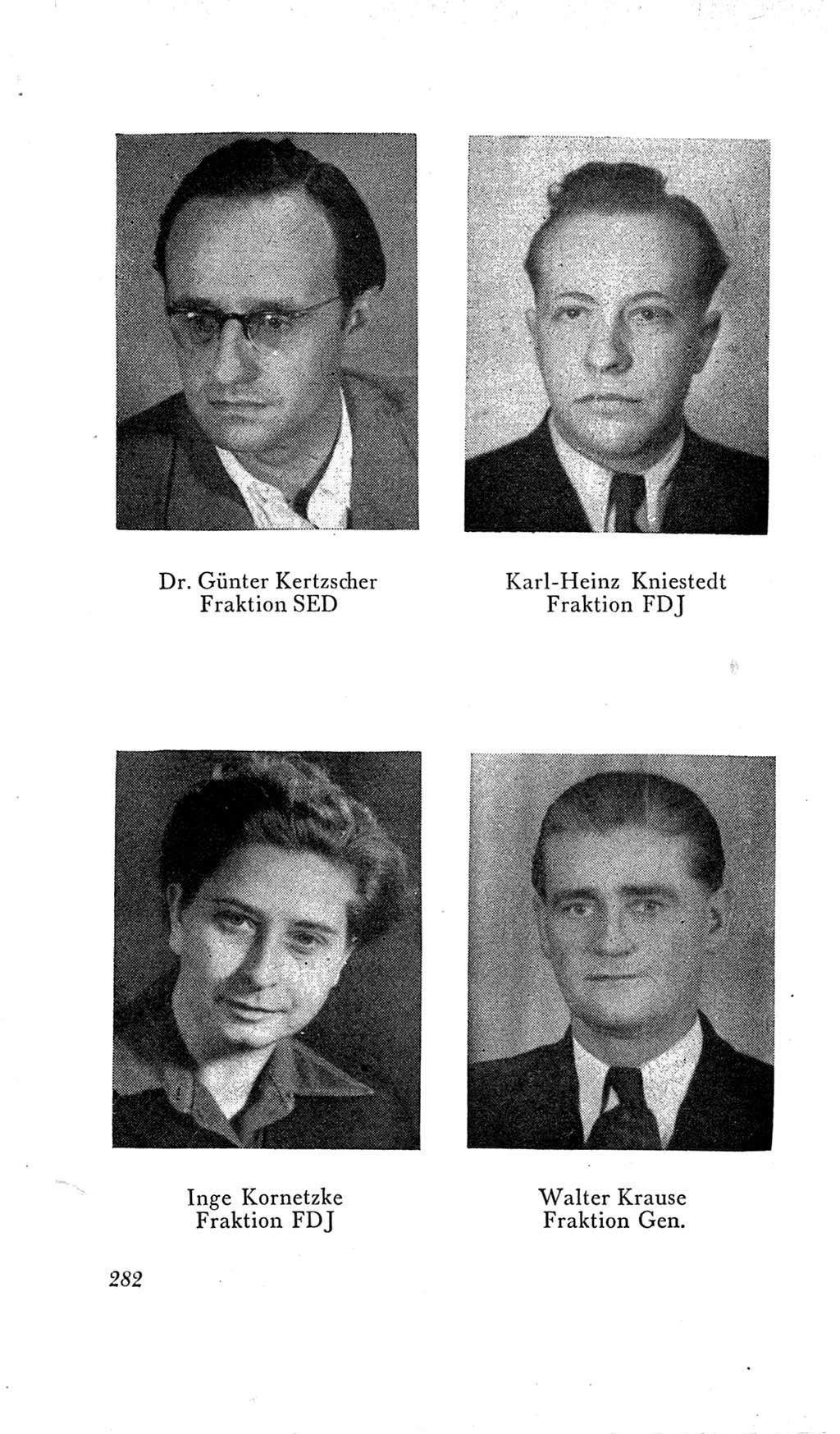 Handbuch der Volkskammer (VK) der Deutschen Demokratischen Republik (DDR), 2. Wahlperiode 1954-1958, Seite 282 (Hdb. VK. DDR, 2. WP. 1954-1958, S. 282)