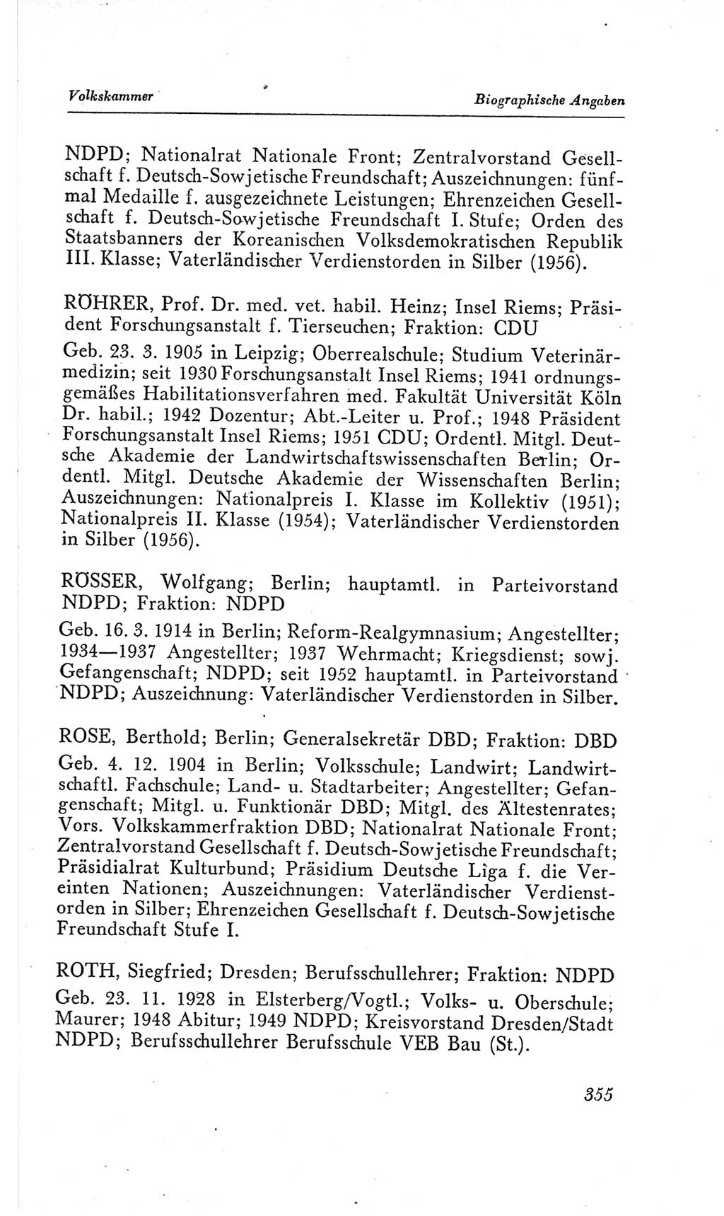 Handbuch der Volkskammer (VK) der Deutschen Demokratischen Republik (DDR), 2. Wahlperiode 1954-1958, Seite 355 (Hdb. VK. DDR, 2. WP. 1954-1958, S. 355)