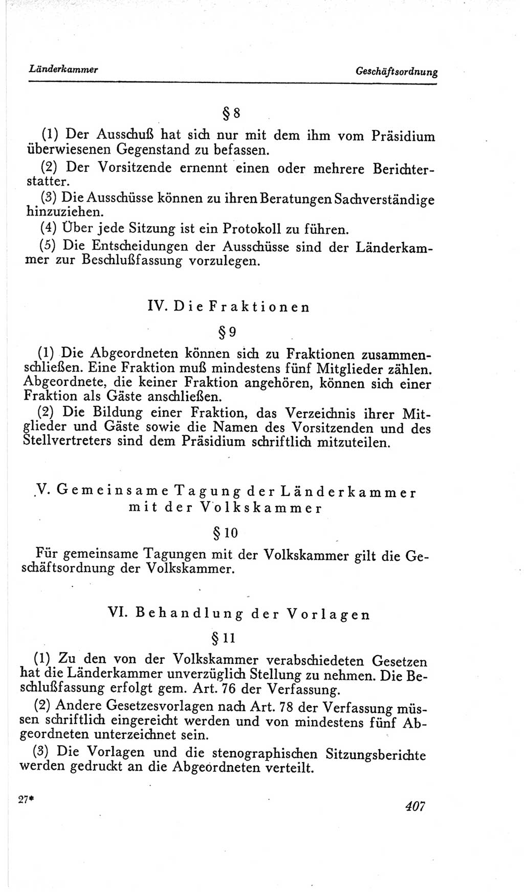 Handbuch der Volkskammer (VK) der Deutschen Demokratischen Republik (DDR), 2. Wahlperiode 1954-1958, Seite 407 (Hdb. VK. DDR, 2. WP. 1954-1958, S. 407)