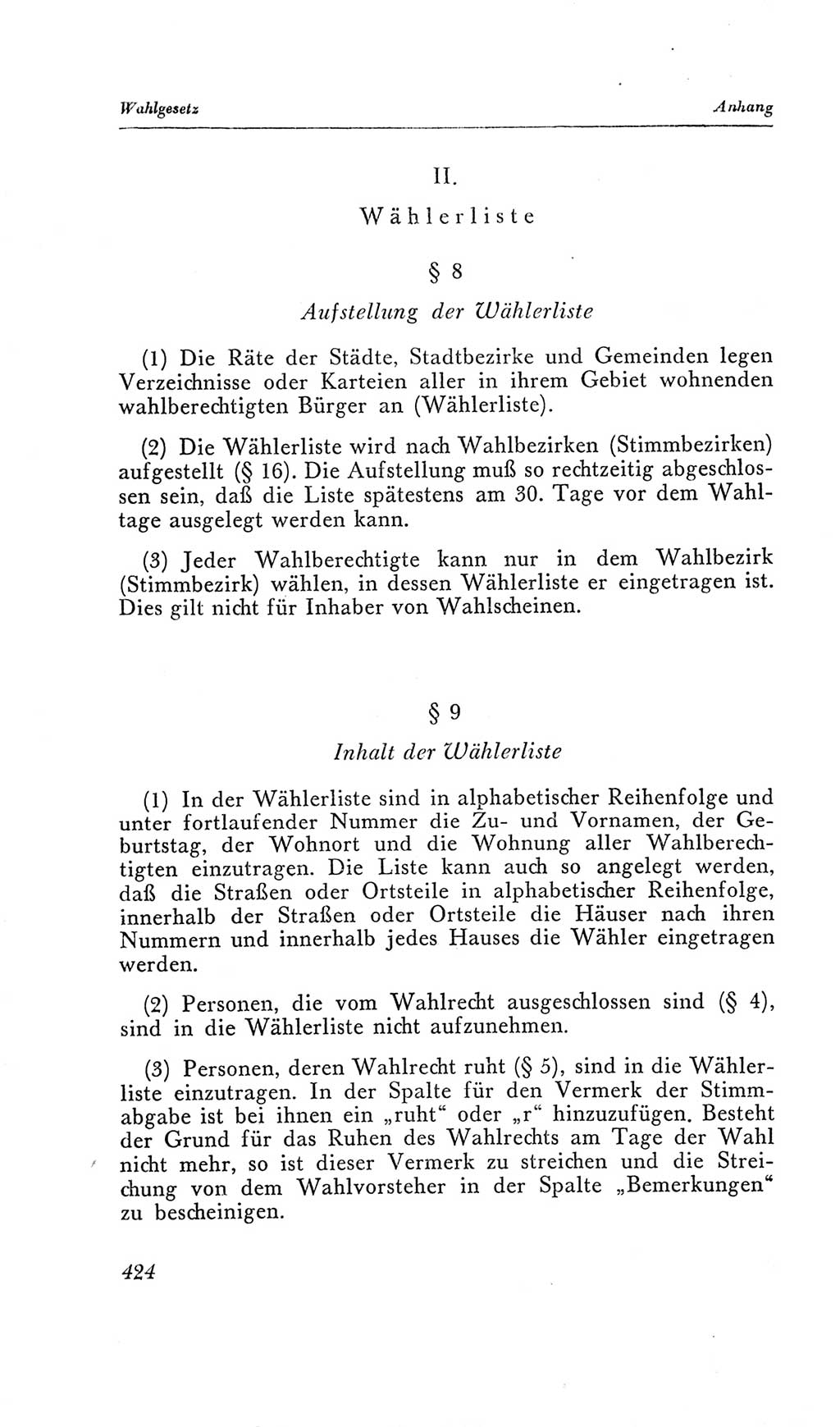 Handbuch der Volkskammer (VK) der Deutschen Demokratischen Republik (DDR), 2. Wahlperiode 1954-1958, Seite 424 (Hdb. VK. DDR, 2. WP. 1954-1958, S. 424)