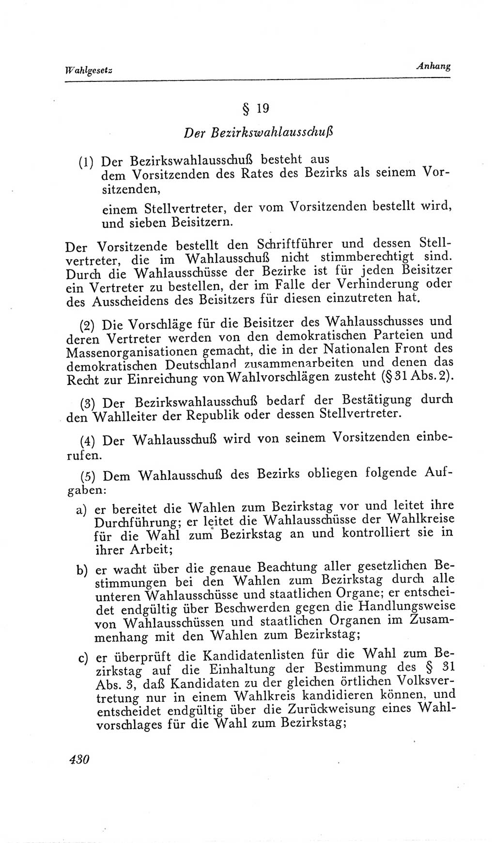 Handbuch der Volkskammer (VK) der Deutschen Demokratischen Republik (DDR), 2. Wahlperiode 1954-1958, Seite 430 (Hdb. VK. DDR, 2. WP. 1954-1958, S. 430)