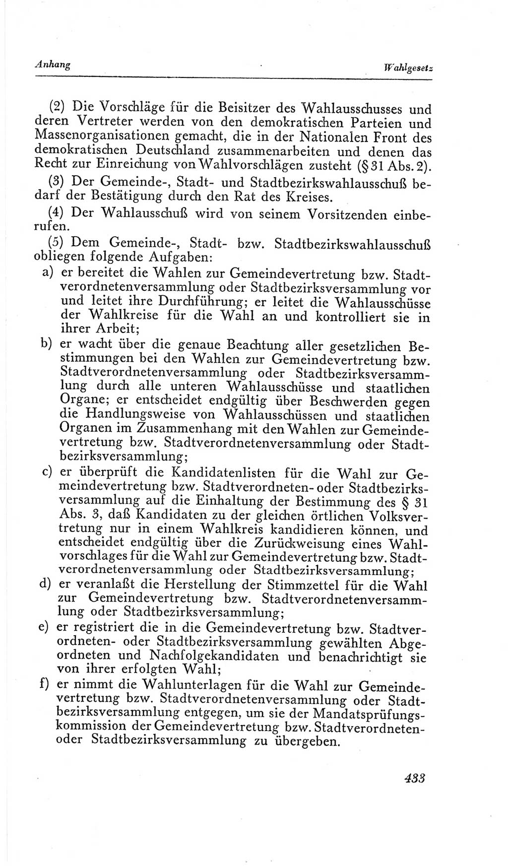 Handbuch der Volkskammer (VK) der Deutschen Demokratischen Republik (DDR), 2. Wahlperiode 1954-1958, Seite 433 (Hdb. VK. DDR, 2. WP. 1954-1958, S. 433)