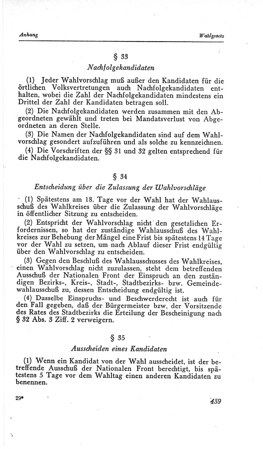 Handbuch der Volkskammer (VK) der Deutschen Demokratischen Republik (DDR), 2. Wahlperiode 1954-1958, Seite 439 (Hdb. VK. DDR, 2. WP. 1954-1958, S. 439)