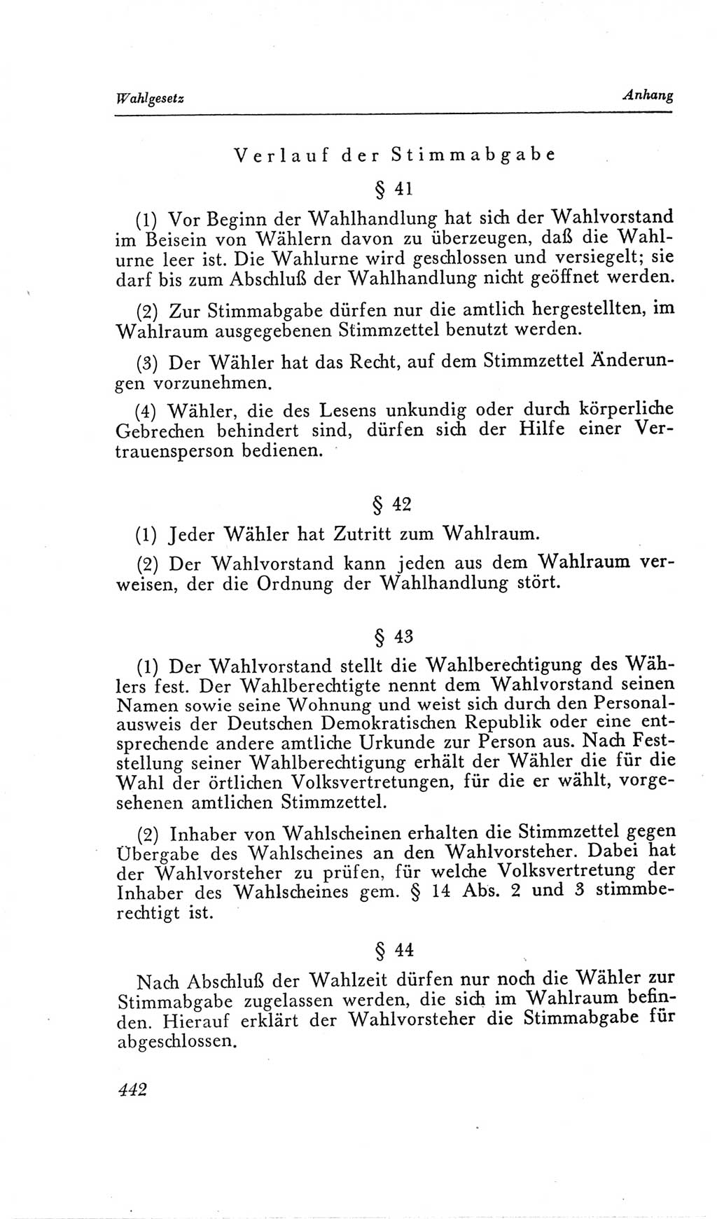 Handbuch der Volkskammer (VK) der Deutschen Demokratischen Republik (DDR), 2. Wahlperiode 1954-1958, Seite 442 (Hdb. VK. DDR, 2. WP. 1954-1958, S. 442)