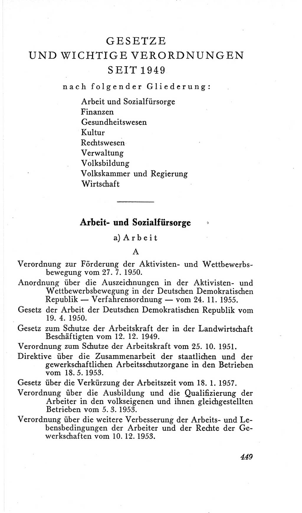 Handbuch der Volkskammer (VK) der Deutschen Demokratischen Republik (DDR), 2. Wahlperiode 1954-1958, Seite 449 (Hdb. VK. DDR, 2. WP. 1954-1958, S. 449)