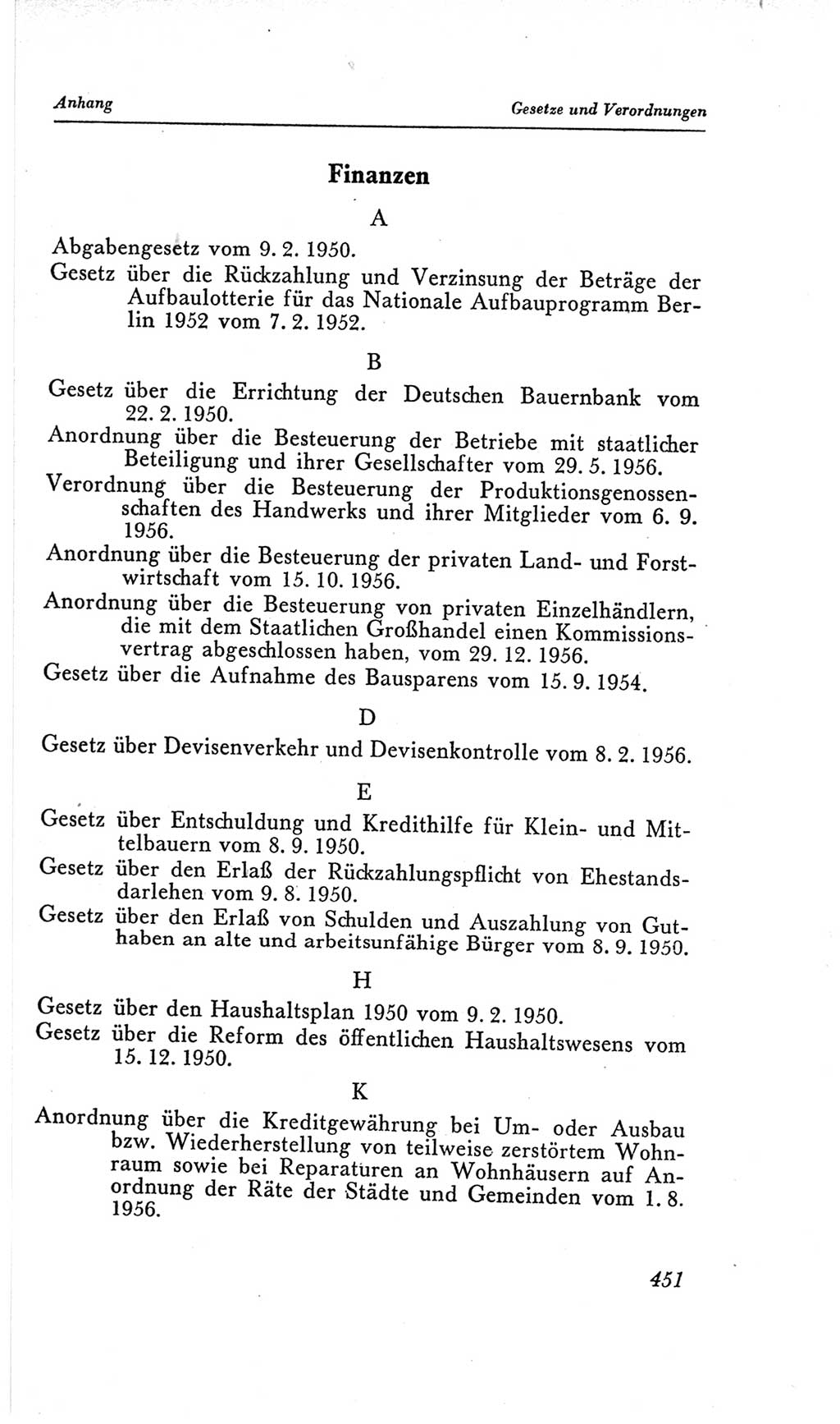 Handbuch der Volkskammer (VK) der Deutschen Demokratischen Republik (DDR), 2. Wahlperiode 1954-1958, Seite 451 (Hdb. VK. DDR, 2. WP. 1954-1958, S. 451)