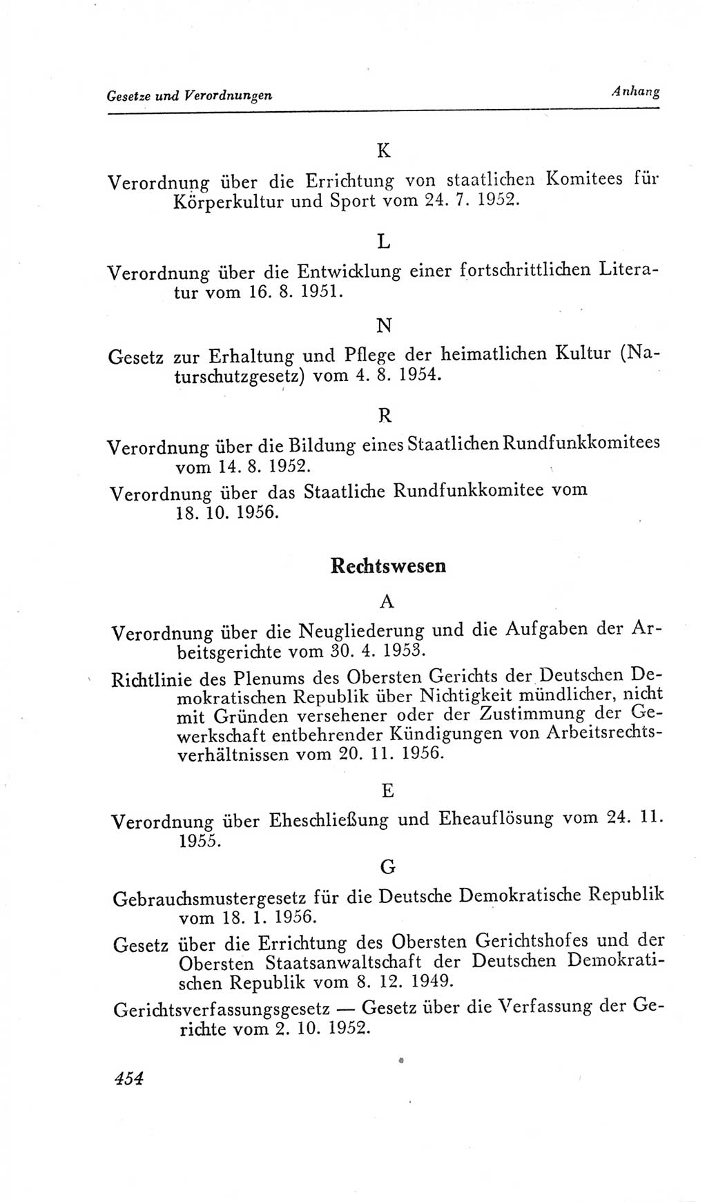 Handbuch der Volkskammer (VK) der Deutschen Demokratischen Republik (DDR), 2. Wahlperiode 1954-1958, Seite 454 (Hdb. VK. DDR, 2. WP. 1954-1958, S. 454)