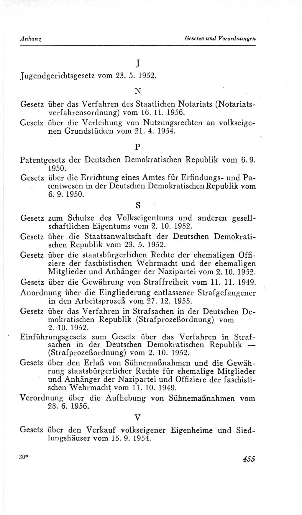 Handbuch der Volkskammer (VK) der Deutschen Demokratischen Republik (DDR), 2. Wahlperiode 1954-1958, Seite 455 (Hdb. VK. DDR, 2. WP. 1954-1958, S. 455)