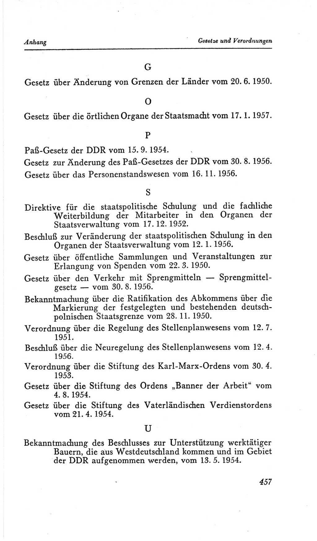 Handbuch der Volkskammer (VK) der Deutschen Demokratischen Republik (DDR), 2. Wahlperiode 1954-1958, Seite 457 (Hdb. VK. DDR, 2. WP. 1954-1958, S. 457)