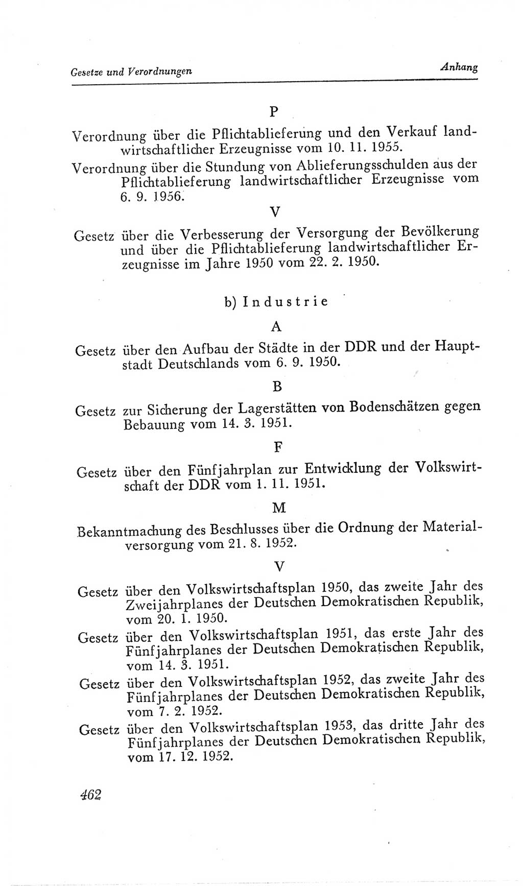 Handbuch der Volkskammer (VK) der Deutschen Demokratischen Republik (DDR), 2. Wahlperiode 1954-1958, Seite 462 (Hdb. VK. DDR, 2. WP. 1954-1958, S. 462)