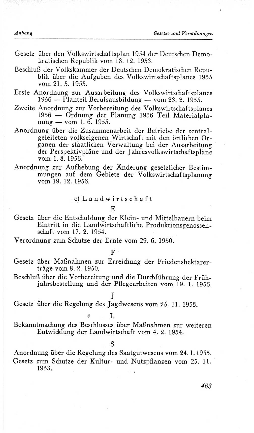 Handbuch der Volkskammer (VK) der Deutschen Demokratischen Republik (DDR), 2. Wahlperiode 1954-1958, Seite 463 (Hdb. VK. DDR, 2. WP. 1954-1958, S. 463)