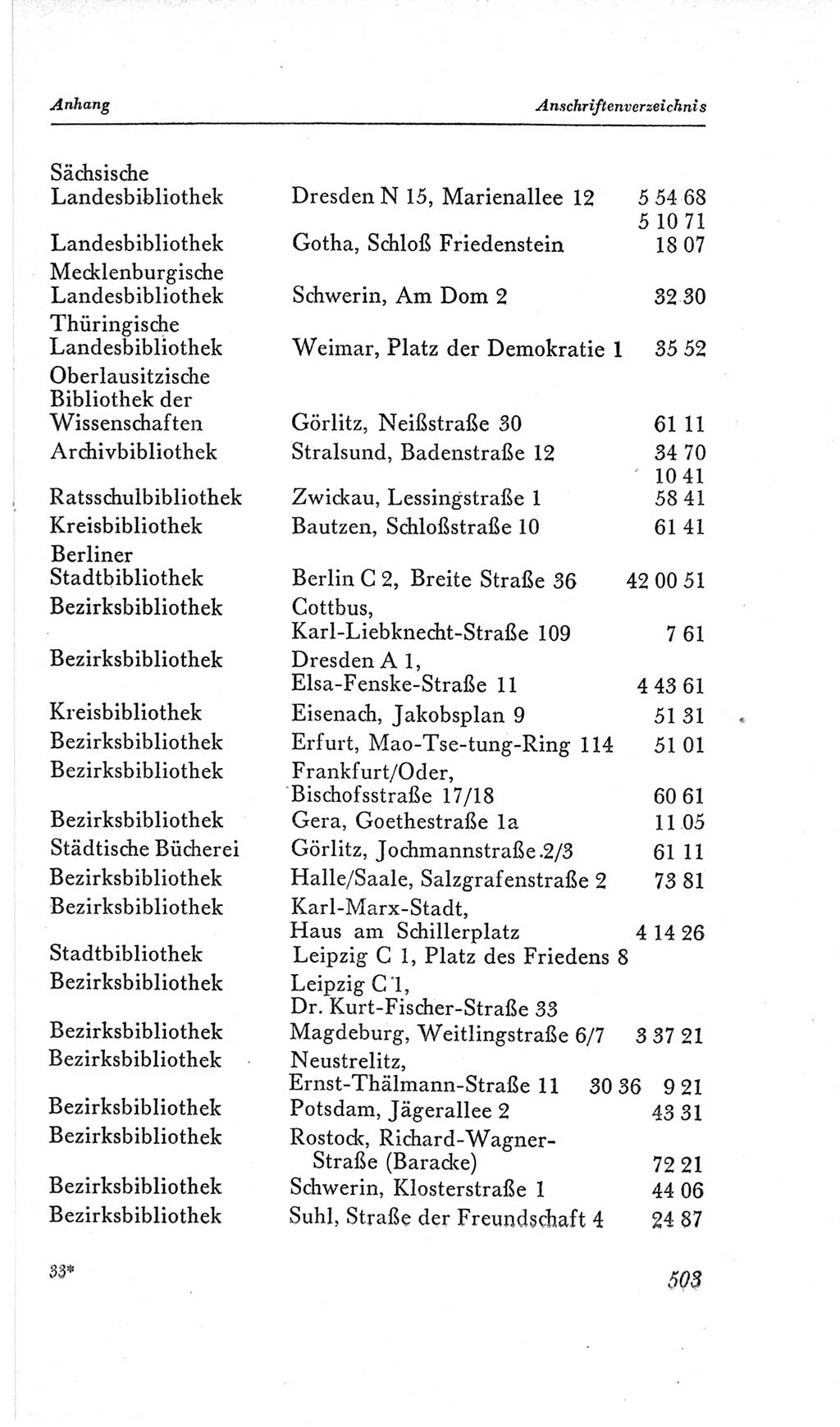 Handbuch der Volkskammer (VK) der Deutschen Demokratischen Republik (DDR), 2. Wahlperiode 1954-1958, Seite 503 (Hdb. VK. DDR, 2. WP. 1954-1958, S. 503)