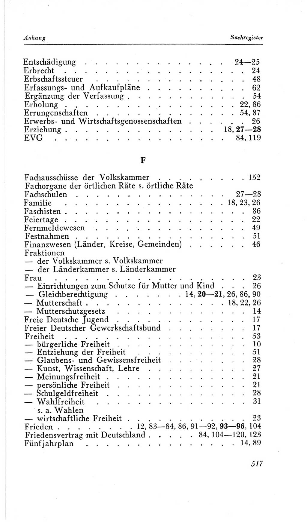 Handbuch der Volkskammer (VK) der Deutschen Demokratischen Republik (DDR), 2. Wahlperiode 1954-1958, Seite 517 (Hdb. VK. DDR, 2. WP. 1954-1958, S. 517)
