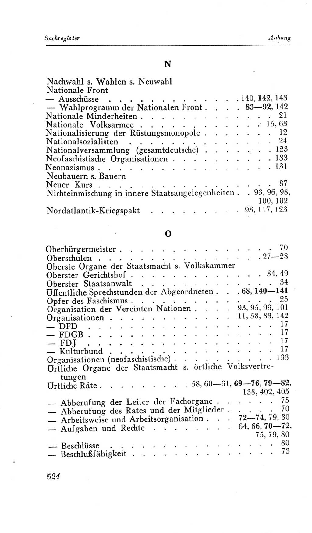 Handbuch der Volkskammer (VK) der Deutschen Demokratischen Republik (DDR), 2. Wahlperiode 1954-1958, Seite 524 (Hdb. VK. DDR, 2. WP. 1954-1958, S. 524)