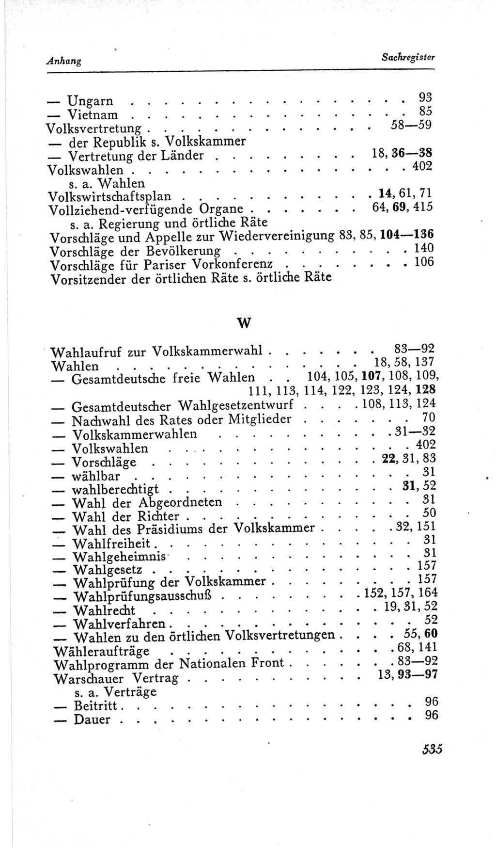 Handbuch der Volkskammer (VK) der Deutschen Demokratischen Republik (DDR), 2. Wahlperiode 1954-1958, Seite 535 (Hdb. VK. DDR, 2. WP. 1954-1958, S. 535)