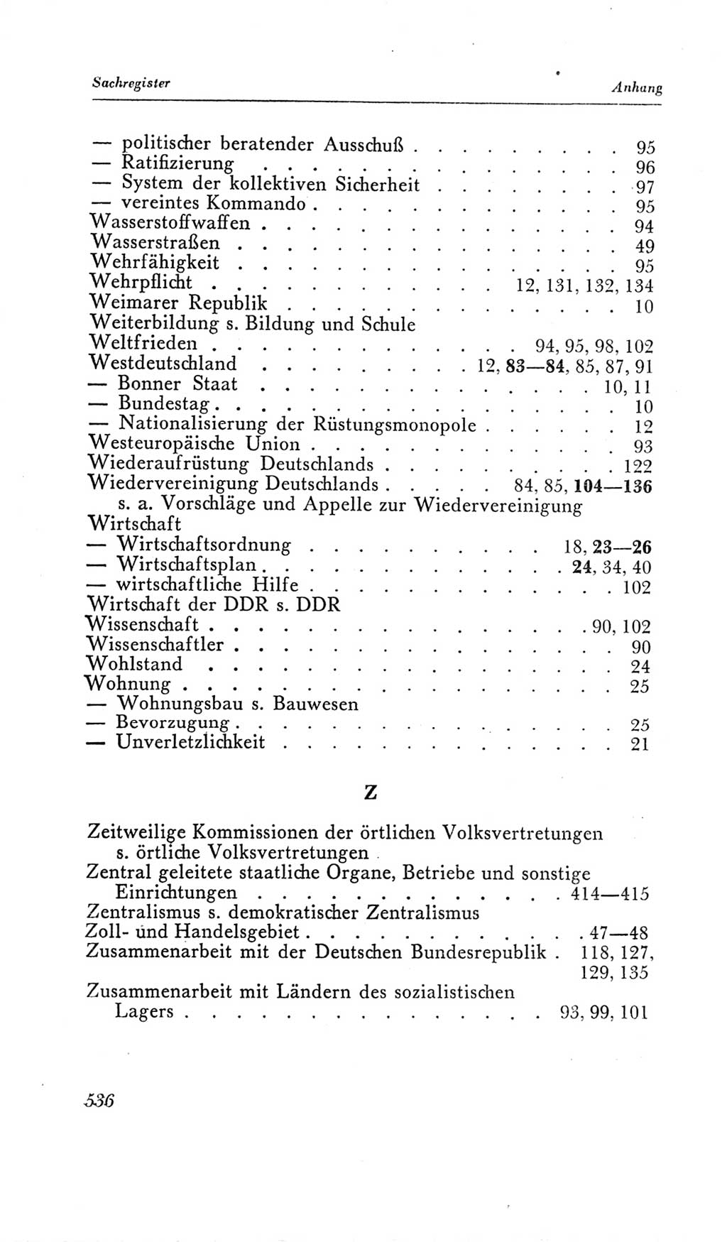 Handbuch der Volkskammer (VK) der Deutschen Demokratischen Republik (DDR), 2. Wahlperiode 1954-1958, Seite 536 (Hdb. VK. DDR, 2. WP. 1954-1958, S. 536)