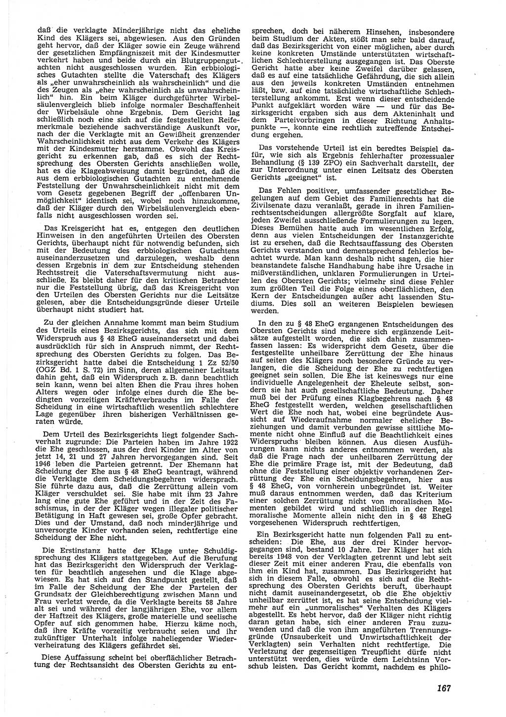 Neue Justiz (NJ), Zeitschrift für Recht und Rechtswissenschaft [Deutsche Demokratische Republik (DDR)], 8. Jahrgang 1954, Seite 167 (NJ DDR 1954, S. 167)