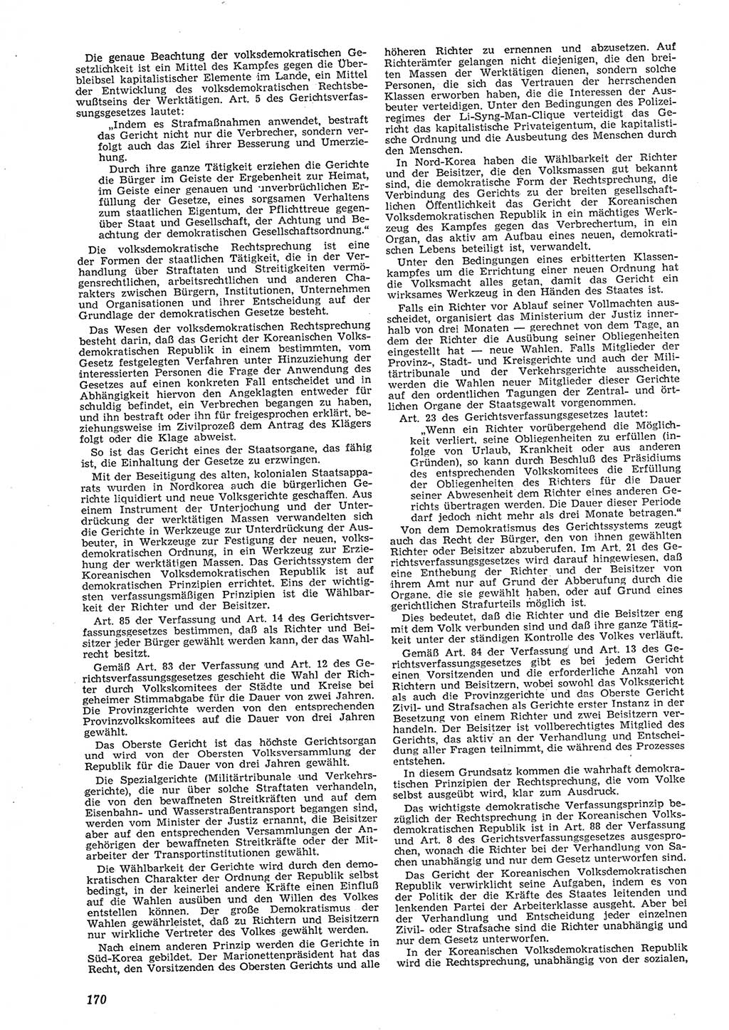 Neue Justiz (NJ), Zeitschrift für Recht und Rechtswissenschaft [Deutsche Demokratische Republik (DDR)], 8. Jahrgang 1954, Seite 170 (NJ DDR 1954, S. 170)