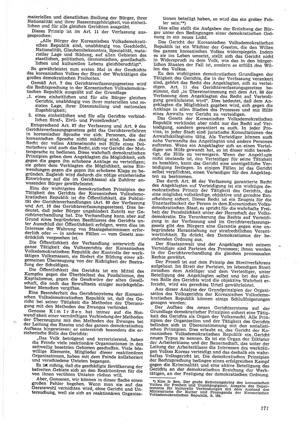 Neue Justiz (NJ), Zeitschrift für Recht und Rechtswissenschaft [Deutsche Demokratische Republik (DDR)], 8. Jahrgang 1954, Seite 171 (NJ DDR 1954, S. 171)