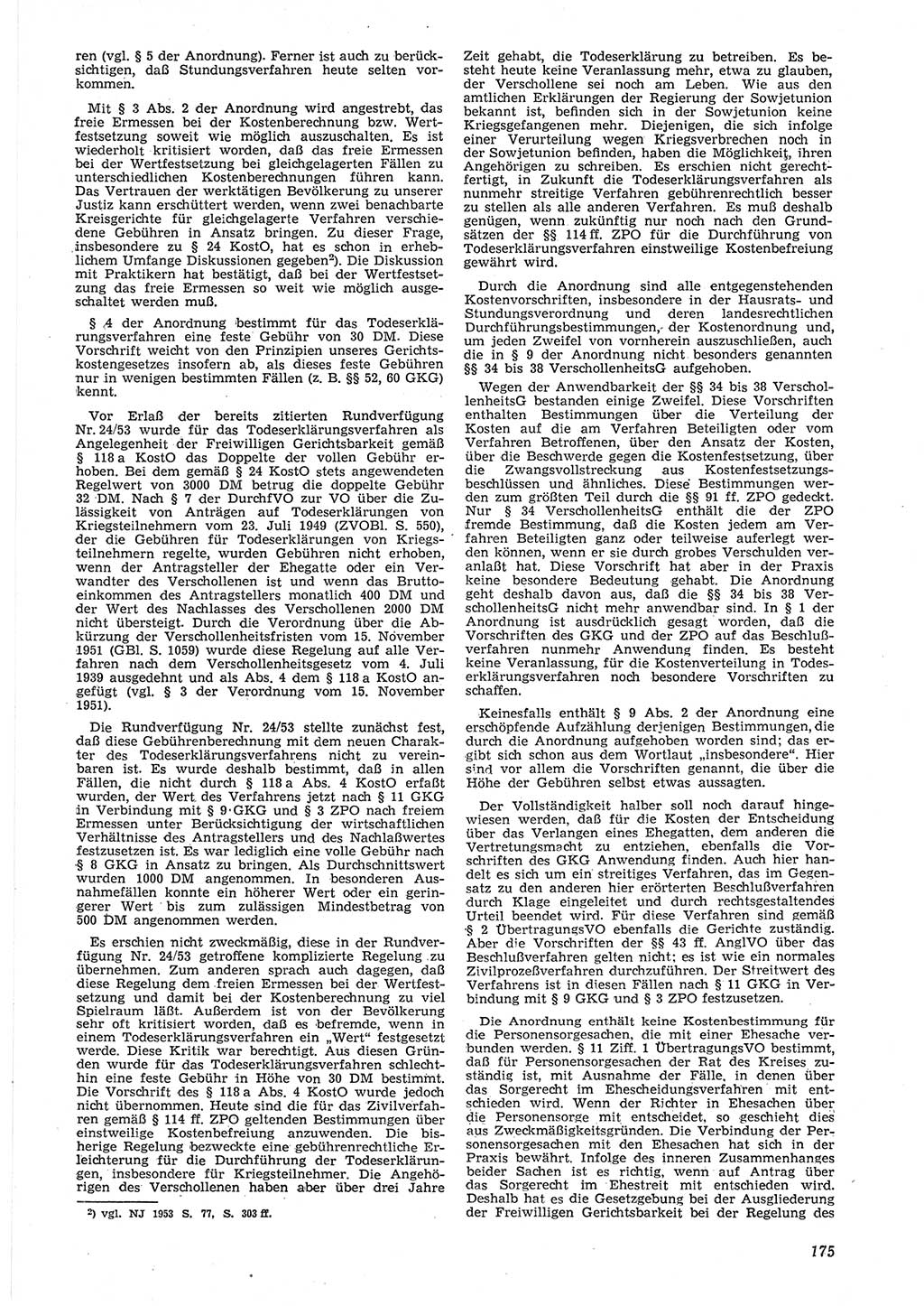 Neue Justiz (NJ), Zeitschrift für Recht und Rechtswissenschaft [Deutsche Demokratische Republik (DDR)], 8. Jahrgang 1954, Seite 175 (NJ DDR 1954, S. 175)