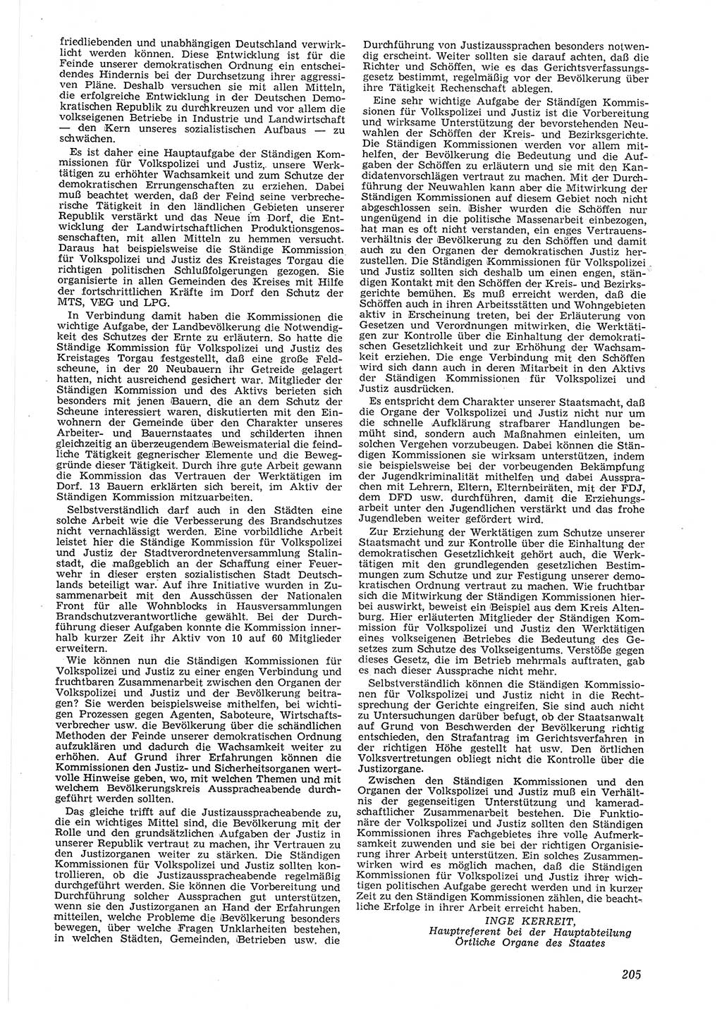 Neue Justiz (NJ), Zeitschrift für Recht und Rechtswissenschaft [Deutsche Demokratische Republik (DDR)], 8. Jahrgang 1954, Seite 205 (NJ DDR 1954, S. 205)
