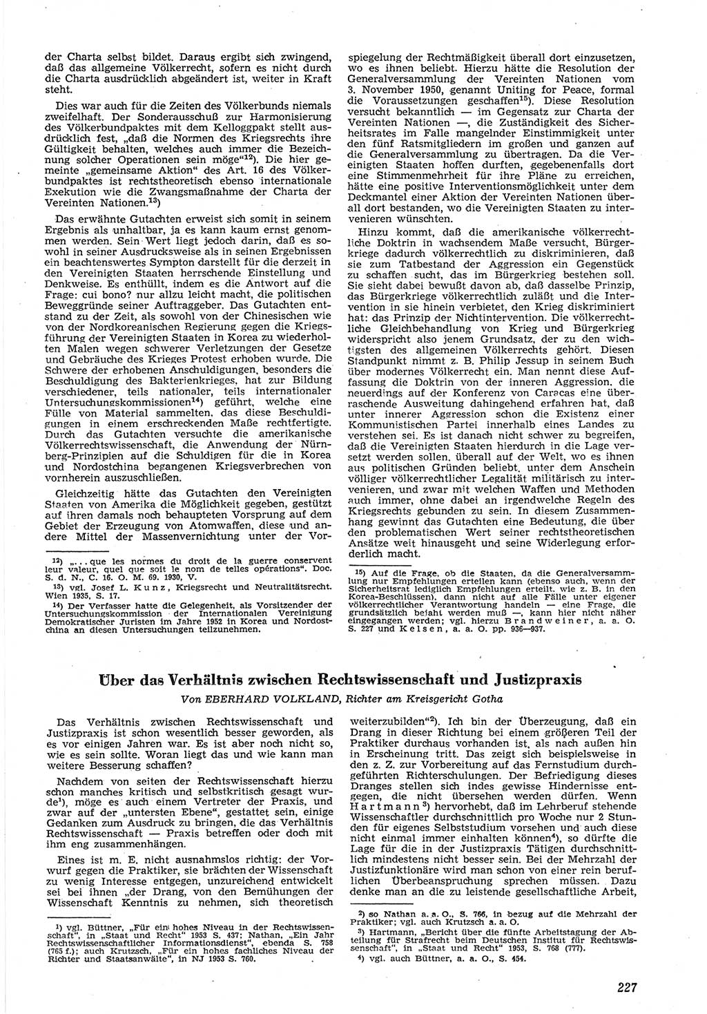 Neue Justiz (NJ), Zeitschrift für Recht und Rechtswissenschaft [Deutsche Demokratische Republik (DDR)], 8. Jahrgang 1954, Seite 227 (NJ DDR 1954, S. 227)