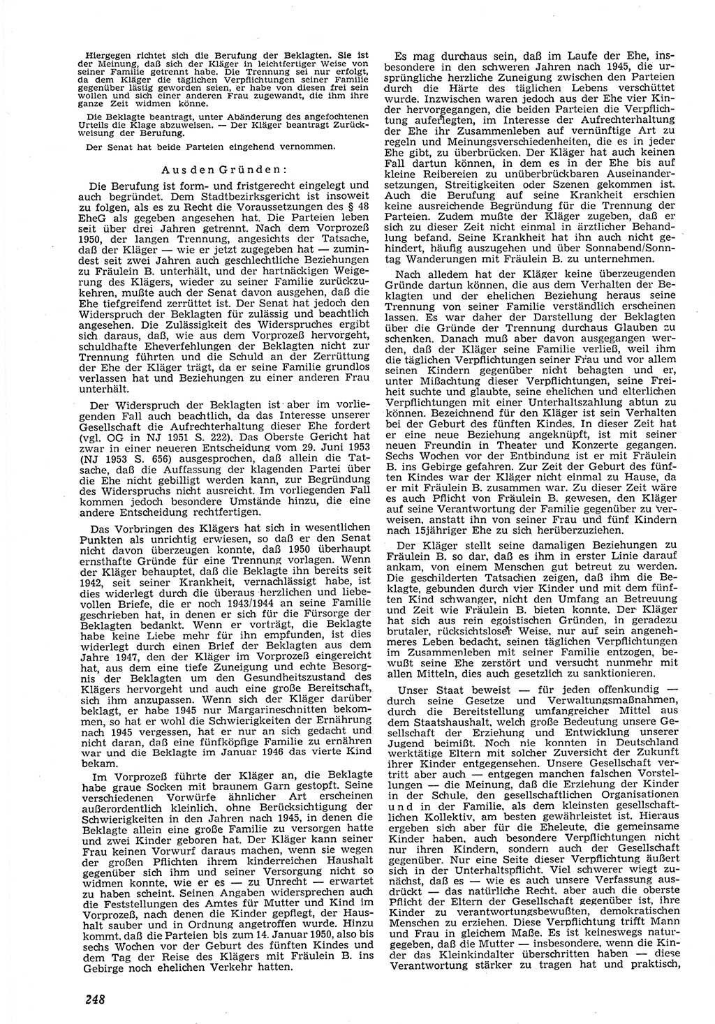 Neue Justiz (NJ), Zeitschrift für Recht und Rechtswissenschaft [Deutsche Demokratische Republik (DDR)], 8. Jahrgang 1954, Seite 248 (NJ DDR 1954, S. 248)