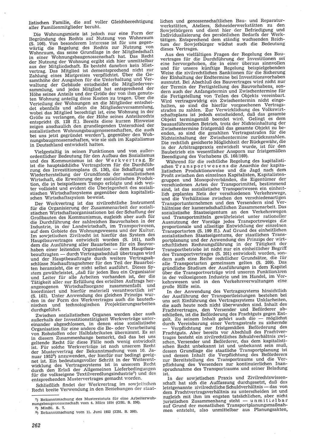 Neue Justiz (NJ), Zeitschrift für Recht und Rechtswissenschaft [Deutsche Demokratische Republik (DDR)], 8. Jahrgang 1954, Seite 262 (NJ DDR 1954, S. 262)