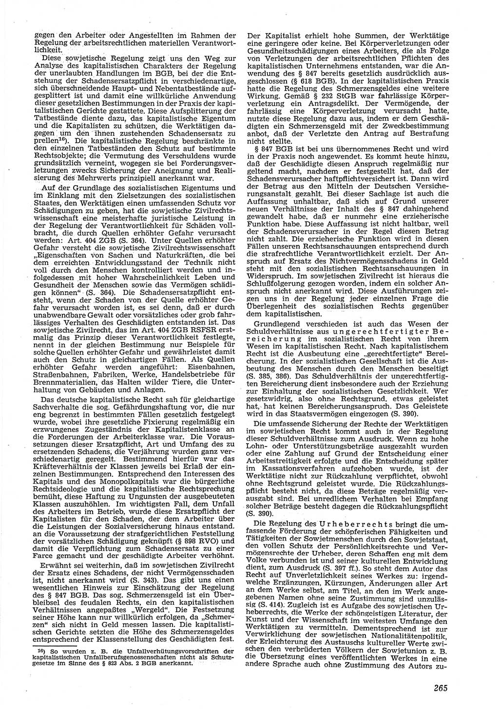 Neue Justiz (NJ), Zeitschrift für Recht und Rechtswissenschaft [Deutsche Demokratische Republik (DDR)], 8. Jahrgang 1954, Seite 265 (NJ DDR 1954, S. 265)