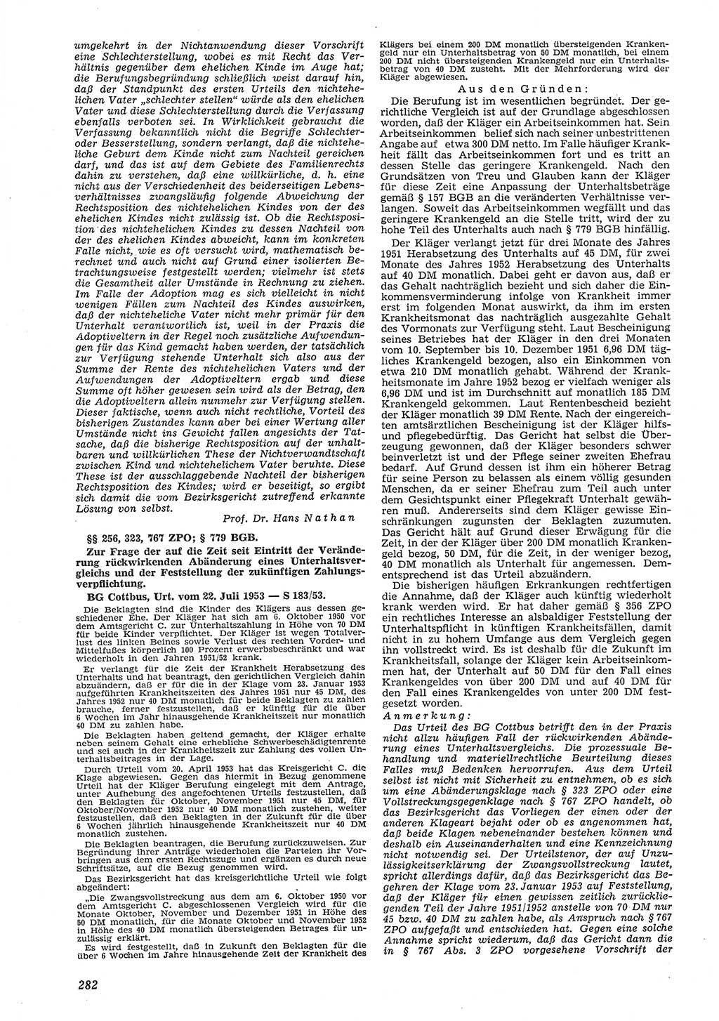 Neue Justiz (NJ), Zeitschrift für Recht und Rechtswissenschaft [Deutsche Demokratische Republik (DDR)], 8. Jahrgang 1954, Seite 282 (NJ DDR 1954, S. 282)