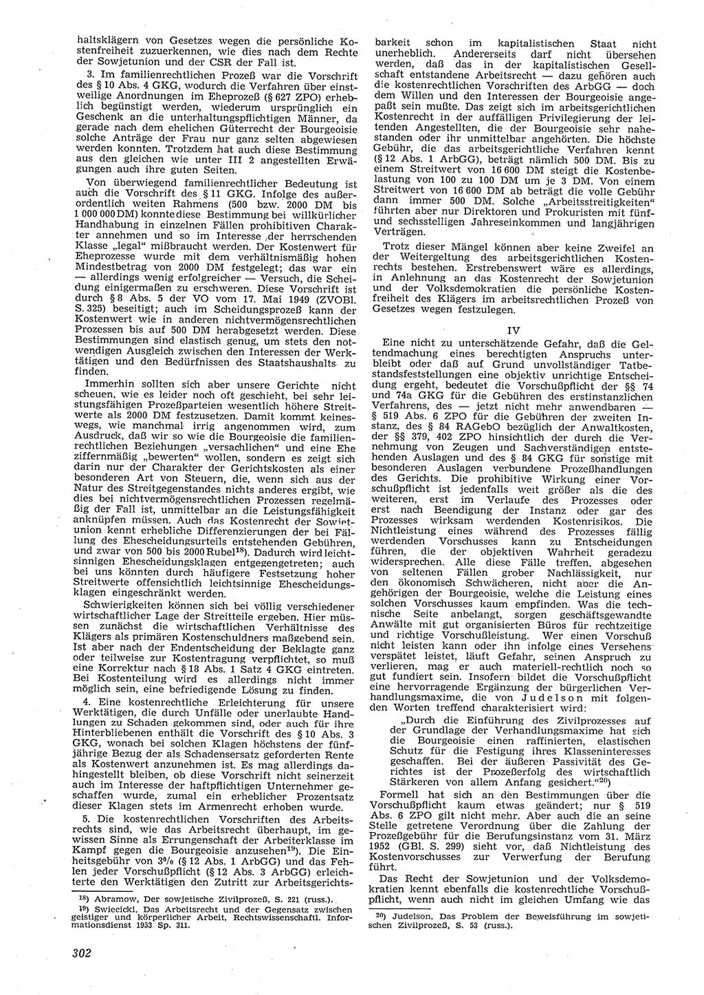 Neue Justiz (NJ), Zeitschrift für Recht und Rechtswissenschaft [Deutsche Demokratische Republik (DDR)], 8. Jahrgang 1954, Seite 302 (NJ DDR 1954, S. 302)